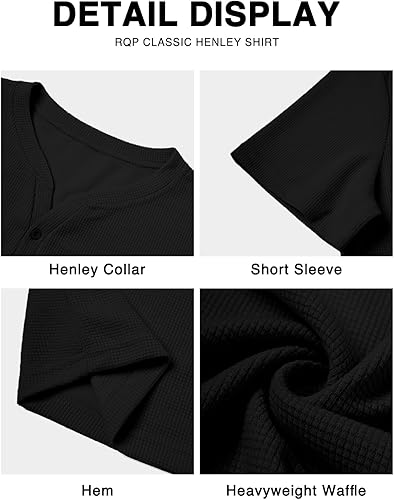 Black Waffle Henley T-Shirt